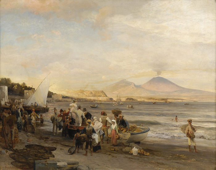 on the beach of naples